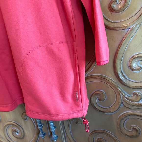 NWT Avenue Vibrant Coral Quarter-Zip Sweatshirt - Picture 4 of 12